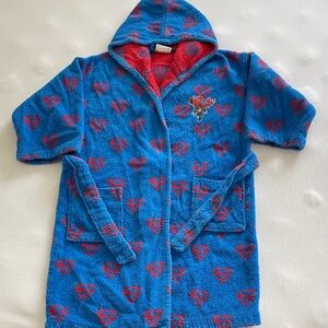 Blue Hooded Robe with Red Superman Logo